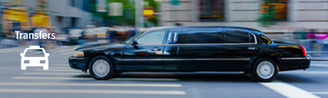 Limo Driving Through the City